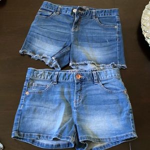 2pair Justice girls size 16 jean shorts